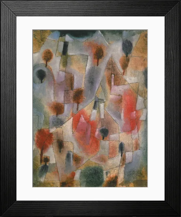 Framed Print : andscape with blue and red trees, 1920 Framed Print : andscape with blue and red trees, 1920