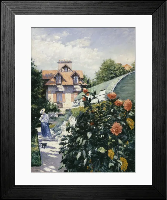 Framed Print : Dahlias, Garden at Petit Gennevilliers, 1893 Framed Print : Dahlias, Garden at Petit Gennevilliers, 1893