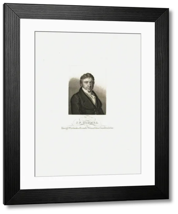 Framed Print : Portrait of Johann Nepomuk Hummel (1778-1837), c. 1830 Framed Print : Portrait of Johann Nepomuk Hummel (1778-1837), c. 1830