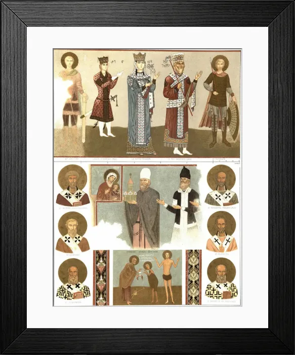 Framed Print : Murals of the Betania Monastery of the Nativity of the Mother of God. From Le Caucase Pittoresque, 1 Framed Print : Murals of the Betania Monastery of the Nativity of the Mother of God. From Le Caucase Pittoresque, 1