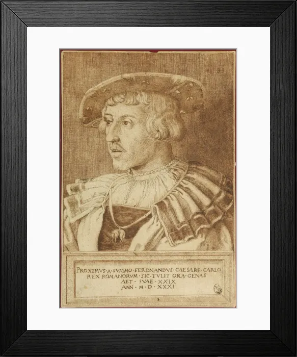 Framed Print : Portrait of Emperor Ferdinand I (1503-1564), 1531 Framed Print : Portrait of Emperor Ferdinand I (1503-1564), 1531