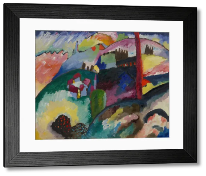 Framed Print : Landscape with Factory Chimney, 1910 Framed Print : Landscape with Factory Chimney, 1910