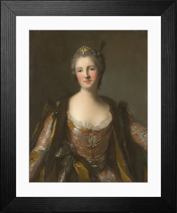 Framed Print : Elisabeth Marquise de Broglie (1718-1777), nee Freiin von Besenval von Brunstatt, as Sultana Framed Print : Elisabeth Marquise de Broglie (1718-1777), nee Freiin von Besenval von Brunstatt, as Sultana
