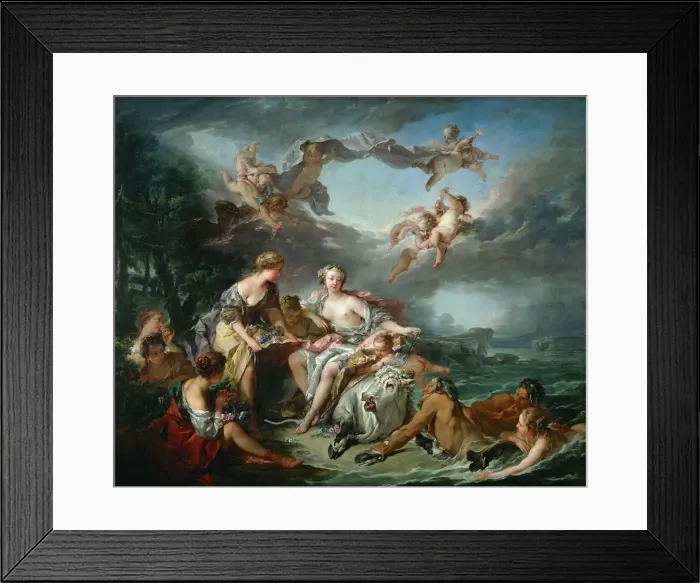 Framed Print : The Rape of Europa. Artist: Boucher, Francois (1703-1770) Framed Print : The Rape of Europa. Artist: Boucher, Francois (1703-1770)