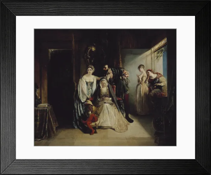 Framed Print : Francis I and Diane de Poitiers. Artist: Maclise, Daniel (1806-1870) Framed Print : Francis I and Diane de Poitiers. Artist: Maclise, Daniel (1806-1870)
