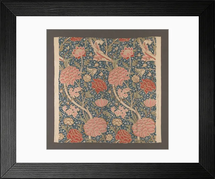 Framed Print : Light cotton fabric, hand-printed, 1884 Framed Print : Light cotton fabric, hand-printed, 1884