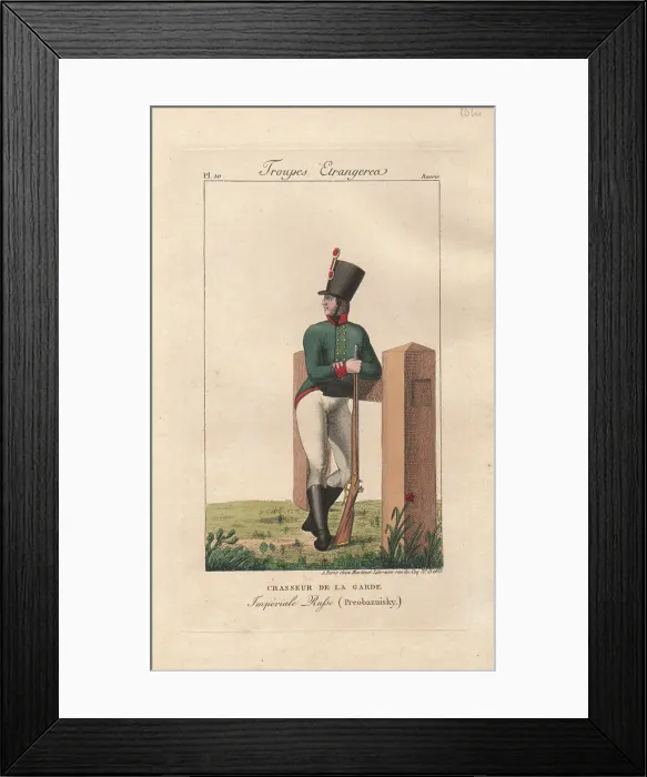 Framed Print : Light infantryman of the Preobrazhensky Regiment, 1816-1822 Framed Print : Light infantryman of the Preobrazhensky Regiment, 1816-1822