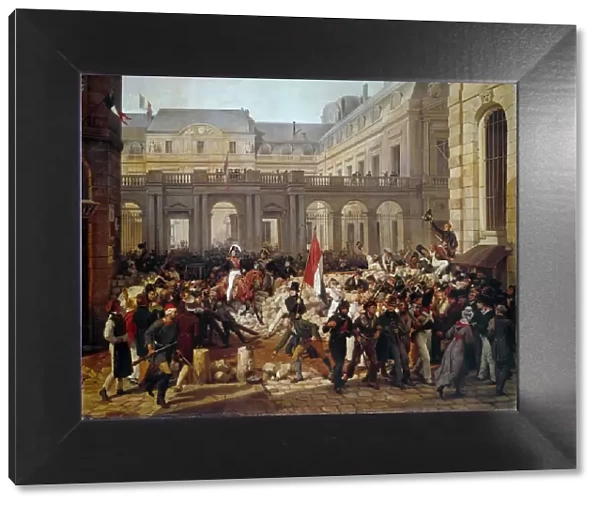 Louis Philippe procedes from the Palais-Royal to the town hall of Paris, 31 July 1830, 1832