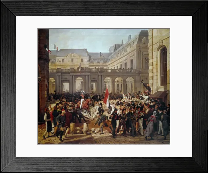 Framed Print : Louis Philippe procedes from the Palais-Royal to the town hall of Paris, 31 July 1830, 1832 Framed Print : Louis Philippe procedes from the Palais-Royal to the town hall of Paris, 31 July 1830, 1832