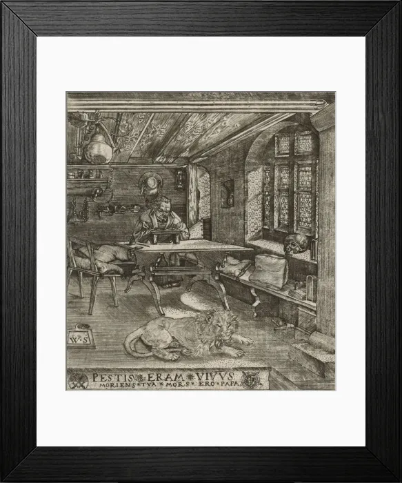 Framed Print : Martin Luther as Saint Jerome in his Cell, c. 1580 Framed Print : Martin Luther as Saint Jerome in his Cell, c. 1580