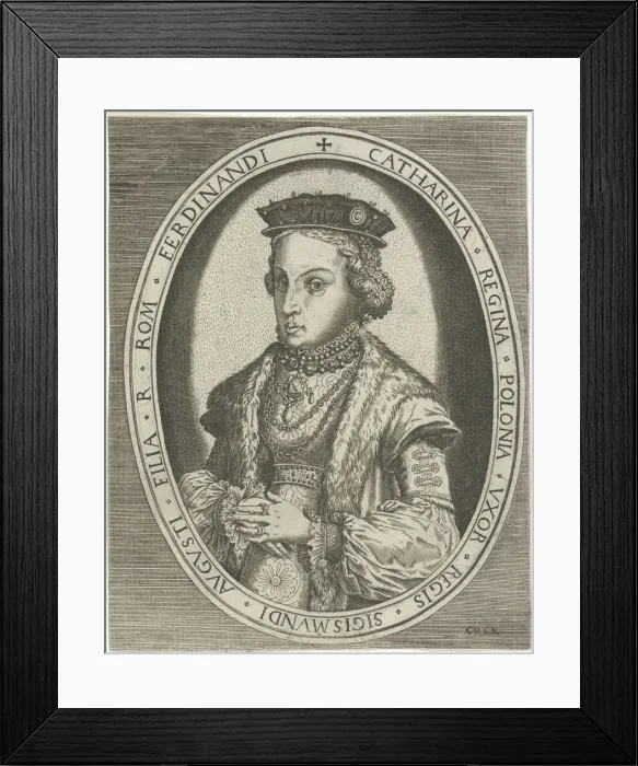 Framed Print : Portrait Catherine Jagiellon (1526-1583), ca 1550-1565 Framed Print : Portrait Catherine Jagiellon (1526-1583), ca 1550-1565