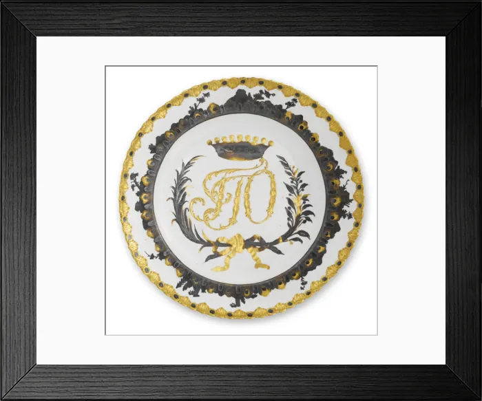 Framed Print : Porcelain Plate from the Orlov Service, ca 1766-1770 Framed Print : Porcelain Plate from the Orlov Service, ca 1766-1770