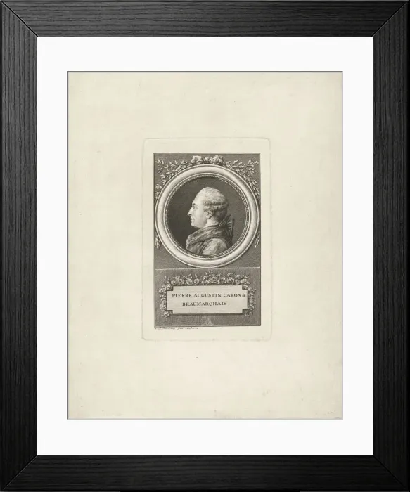 Framed Print : Portrait of Pierre-Augustin Caron de Beaumarchais (1732-1799), 1778 Framed Print : Portrait of Pierre-Augustin Caron de Beaumarchais (1732-1799), 1778