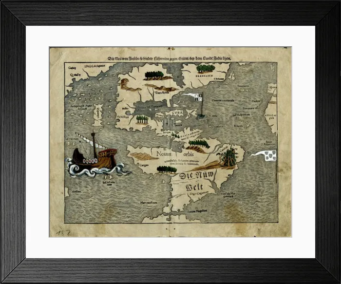 Framed Print : The New Islands as New World, 1549 Framed Print : The New Islands as New World, 1549