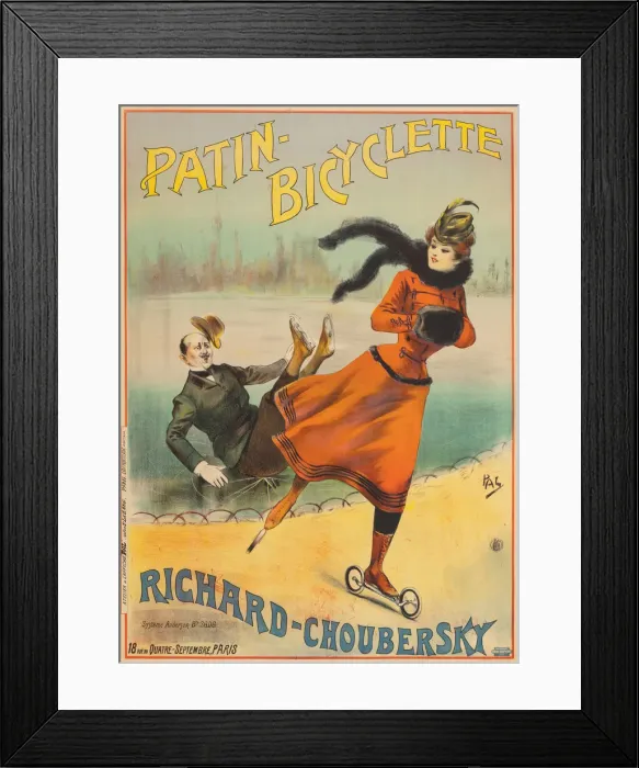 Framed Print : Patin-Bicyclette Richard-Choubersky, 1895 Framed Print : Patin-Bicyclette Richard-Choubersky, 1895