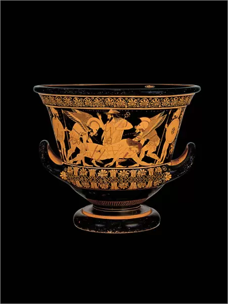 The Euphronios Krater (Sarpedon krater). Sarpedons body carried by Hypnos and Thanatos, c. 510-c. 5