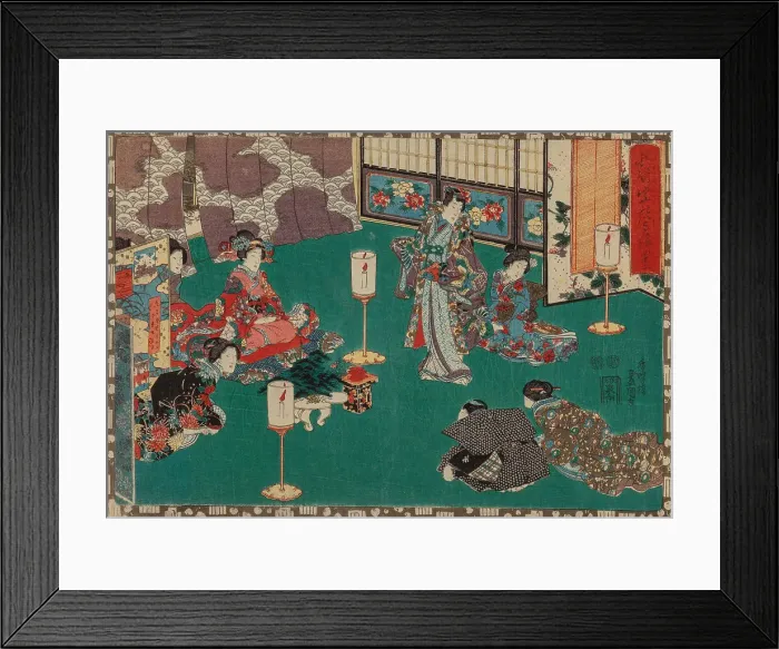 Framed Print : From the series Sono sugata yukari no utsushi-e (Magic Lantern Slides of That Romantic Purple Figure Framed Print : From the series Sono sugata yukari no utsushi-e (Magic Lantern Slides of That Romantic Purple Figure