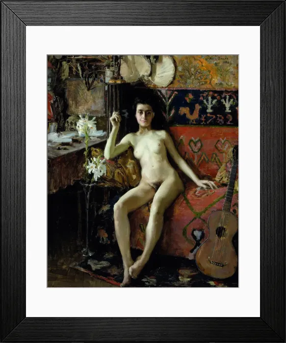 Framed Print : Demasquee, 1888. Artist: Gallen-Kallela, Akseli (1865-1931) Framed Print : Demasquee, 1888. Artist: Gallen-Kallela, Akseli (1865-1931)