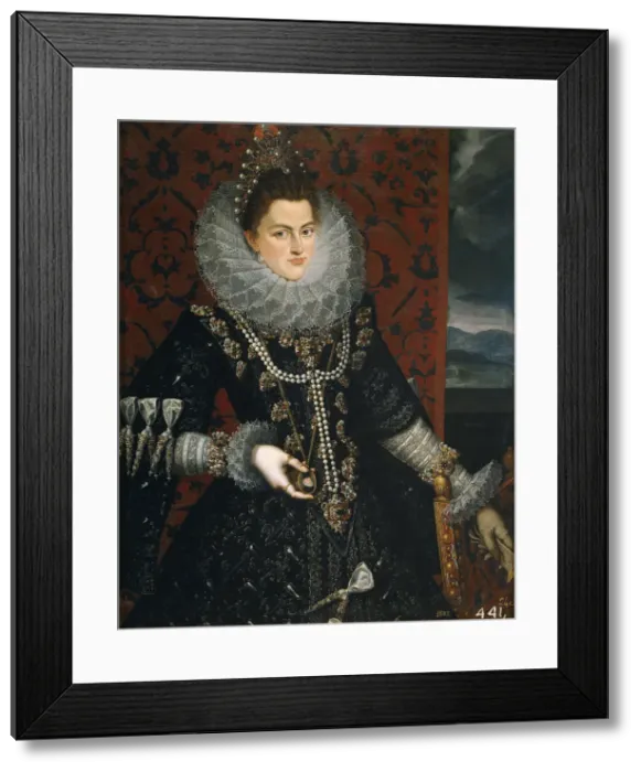 Framed Print : The Infanta Isabel Clara Eugenia (1566-1633), 1598-1599. Artist: Pantoja de la Cruz, Juan (1553-1608) Framed Print : The Infanta Isabel Clara Eugenia (1566-1633), 1598-1599. Artist: Pantoja de la Cruz, Juan (1553-1608)