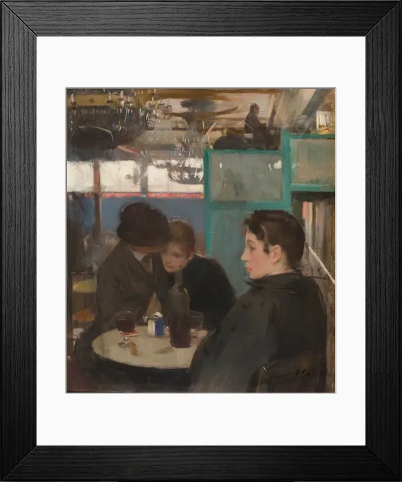 Framed Print : Interior of the Moulin de la Galette. Artist: Casas, Ramon (1866-1932) Framed Print : Interior of the Moulin de la Galette. Artist: Casas, Ramon (1866-1932)