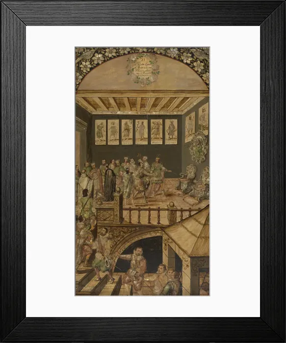 Framed Print : The Conquest of Mexico by Hernan Cortes Framed Print : The Conquest of Mexico by Hernan Cortes