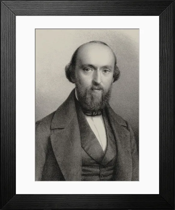 Framed Print : Portrait of the composer Friedrich Burgmuller (1806-1874), 1850 Framed Print : Portrait of the composer Friedrich Burgmuller (1806-1874), 1850