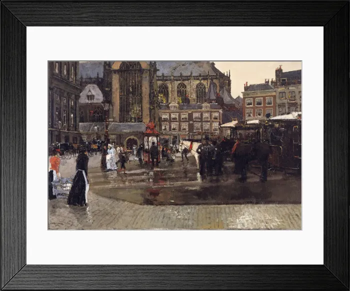 Framed Print : The Dam (De Nieuwe Kerk in Amsterdam), 1891 Framed Print : The Dam (De Nieuwe Kerk in Amsterdam), 1891