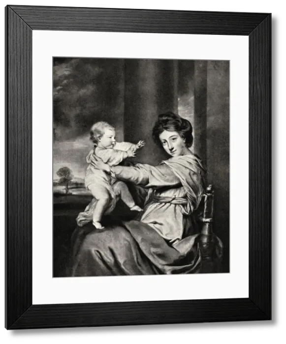 Framed Print : Caroline, Duchess of Marlborough and Daughter, 20th century. Artist: Richard Houston Framed Print : Caroline, Duchess of Marlborough and Daughter, 20th century. Artist: Richard Houston