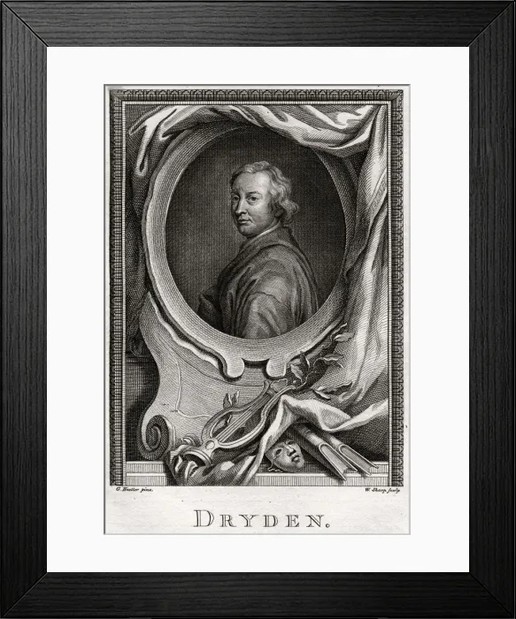 Framed Print : Dryden, 1775. Artist: W Sharp Framed Print : Dryden, 1775. Artist: W Sharp