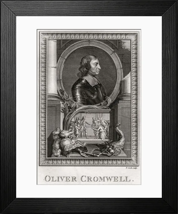 Framed Print : Oliver Cromwell, 1775. Artist: T Cook Framed Print : Oliver Cromwell, 1775. Artist: T Cook
