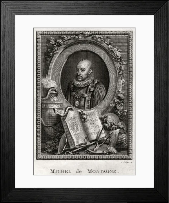 Framed Print : Michel de Montagne, 1775. Artist: J Collyer Framed Print : Michel de Montagne, 1775. Artist: J Collyer