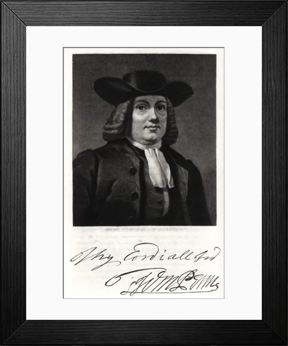 Framed Print : William Penn, 19th century. Artist: John Sartain Framed Print : William Penn, 19th century. Artist: John Sartain