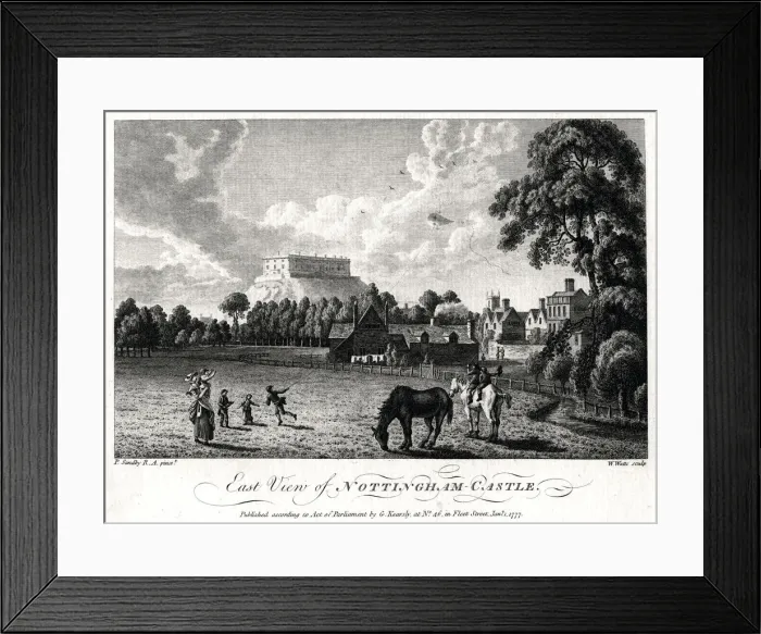 Framed Print : East view of Nottingham Castle, Nottinghamshire, 1777. Artist: William Watts Framed Print : East view of Nottingham Castle, Nottinghamshire, 1777. Artist: William Watts