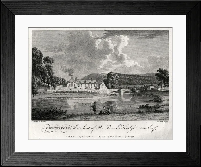 Framed Print : Edwinsford, the seat of R Banks Hodgkinson Esq, Carmarthenshire, 1776. Artist: William Watts Framed Print : Edwinsford, the seat of R Banks Hodgkinson Esq, Carmarthenshire, 1776. Artist: William Watts