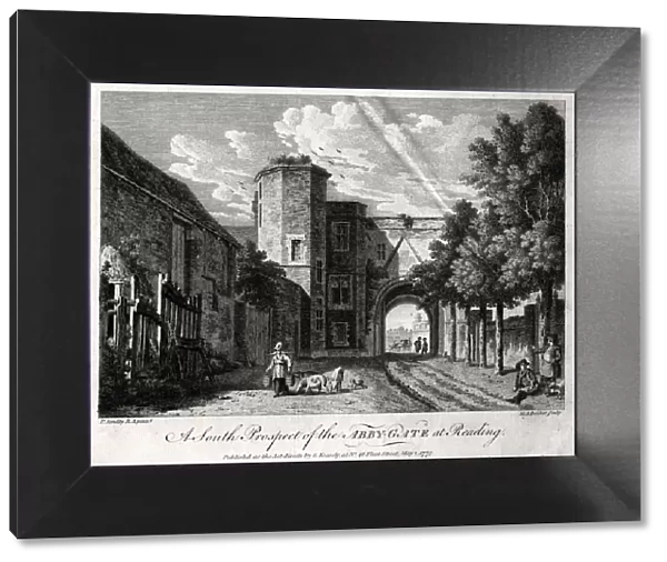 A South Prospect of the Abby-Gate at Reading, Berkshire, 1775. Artist: Michael Angelo Rooker