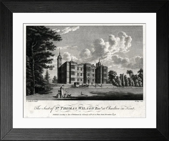 Framed Print : The Seat of Sir Thomas Wilson Bart at Charlton in Kent, 1776. Artist: William Watts Framed Print : The Seat of Sir Thomas Wilson Bart at Charlton in Kent, 1776. Artist: William Watts