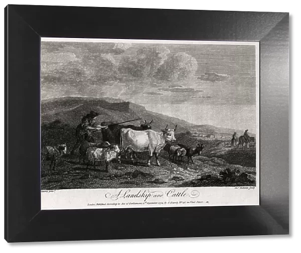 A Landskip and Cattle, 1774. Artist: James Roberts