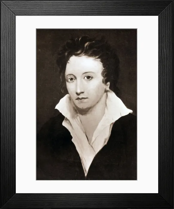 Framed Print : Percy Bysshe Shelley, English romantic poet, 19th century Framed Print : Percy Bysshe Shelley, English romantic poet, 19th century