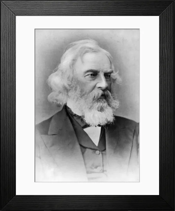 Framed Print : Henry Wadsworth Longfellow, American poet and teacher, late 19th century Framed Print : Henry Wadsworth Longfellow, American poet and teacher, late 19th century