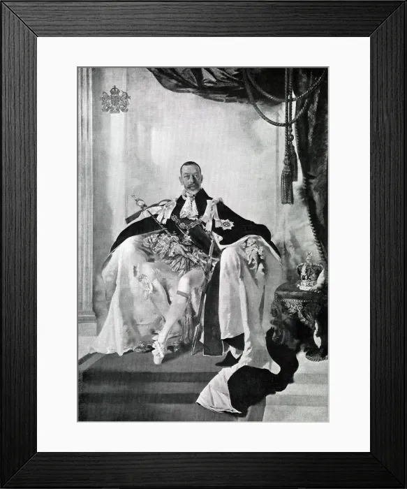 Framed Print : George V, 1924. Artist: Charles Sims Framed Print : George V, 1924. Artist: Charles Sims