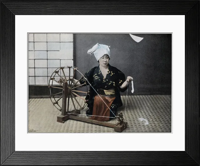 Framed Print : Spinning Wheel, c1890. Artist: Charles Gillot Framed Print : Spinning Wheel, c1890. Artist: Charles Gillot