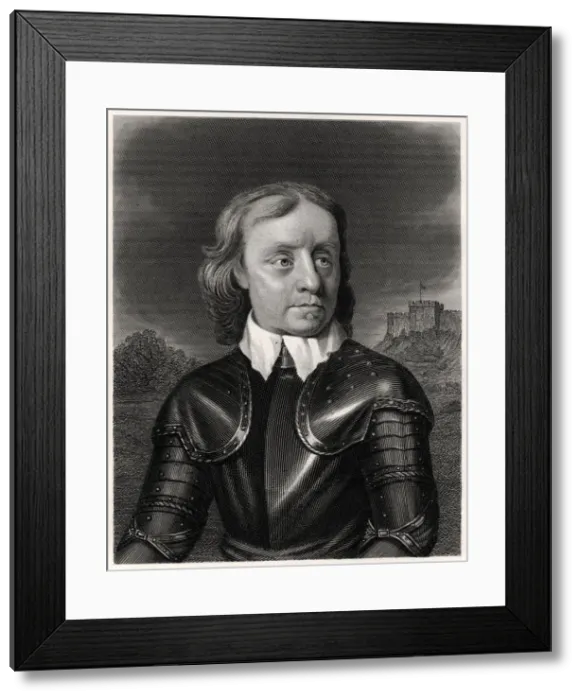 Framed Print : Oliver Cromwell, 19th century Framed Print : Oliver Cromwell, 19th century