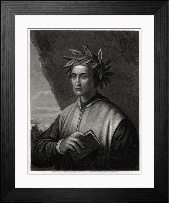 Framed Print : Dante Alighieri, Italian poet, 19th century. Artist: Wagstaff Framed Print : Dante Alighieri, Italian poet, 19th century. Artist: Wagstaff