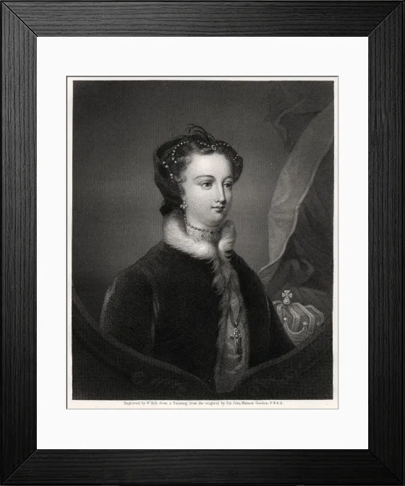 Framed Print : Mary Stuart, Queen of the Scots, 19th century. Artist: W Holl Framed Print : Mary Stuart, Queen of the Scots, 19th century. Artist: W Holl