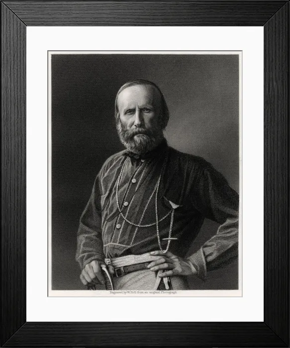 Framed Print : Guiseppe Garibaldi, Italian patriot, 19th century. Artist: W Holl Framed Print : Guiseppe Garibaldi, Italian patriot, 19th century. Artist: W Holl