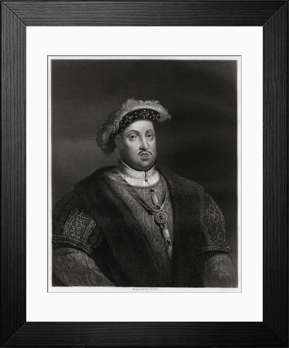 Framed Print : Henry VIII, King of England and Ireland, 19th century. Artist: W Holl Framed Print : Henry VIII, King of England and Ireland, 19th century. Artist: W Holl