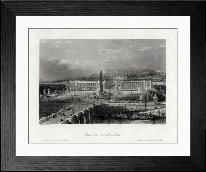 Framed Print : Place de la Concorde, Paris, France, 1875. Artist: J Saddler Framed Print : Place de la Concorde, Paris, France, 1875. Artist: J Saddler