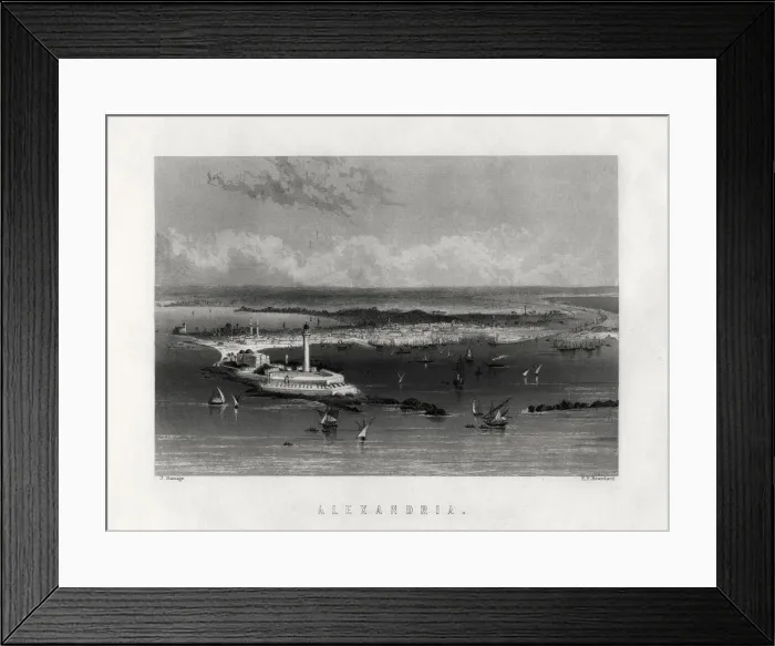 Framed Print : Alexandria, Egypt, 19th century. Artist: Edward Paxman Brandard Framed Print : Alexandria, Egypt, 19th century. Artist: Edward Paxman Brandard