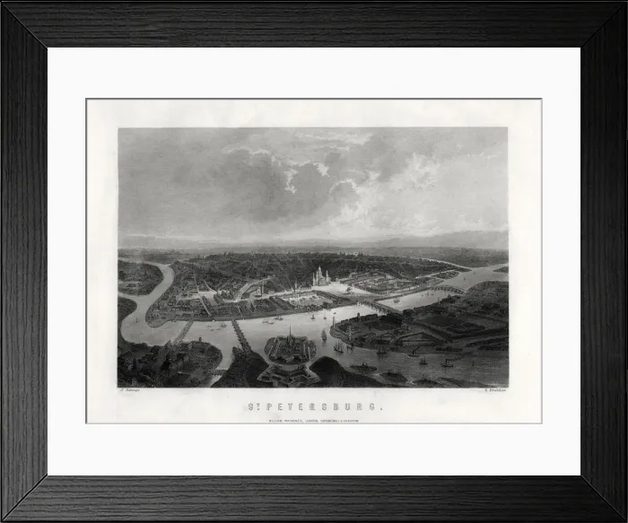 Framed Print : St Petersburg, Russia, 19th century. Artist:s Bradshaw Framed Print : St Petersburg, Russia, 19th century. Artist:s Bradshaw