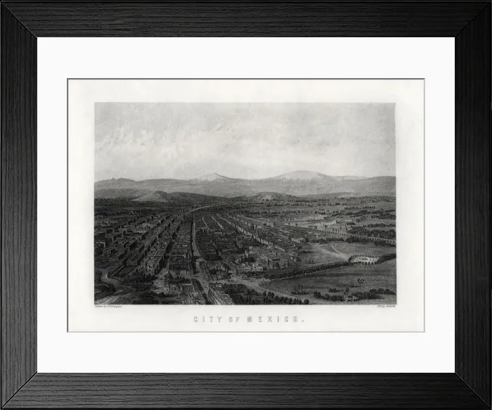 Framed Print : City of Mexico, 1883. Artist: Henry Adlard Framed Print : City of Mexico, 1883. Artist: Henry Adlard
